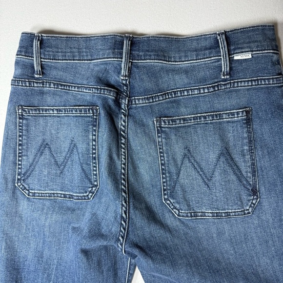 Mother Hustler Patch Pocket High Waist Ankle Fringe Jeans NEW WITHOUT TAGS sz 34 - Picture 9 of 14